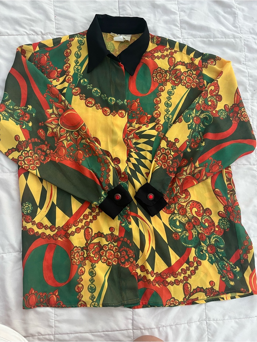 Vintage BCBG Paris Vibrant Blouse, Suze 12
